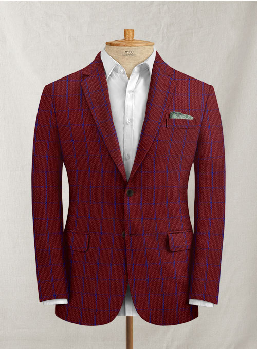 Solbiati Wine Checks Seersucker Suit