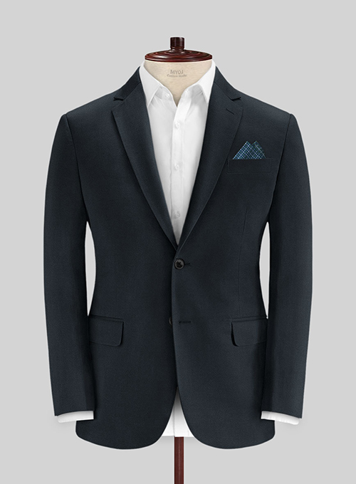 Stretch Summer Navy Blue Chino Suit