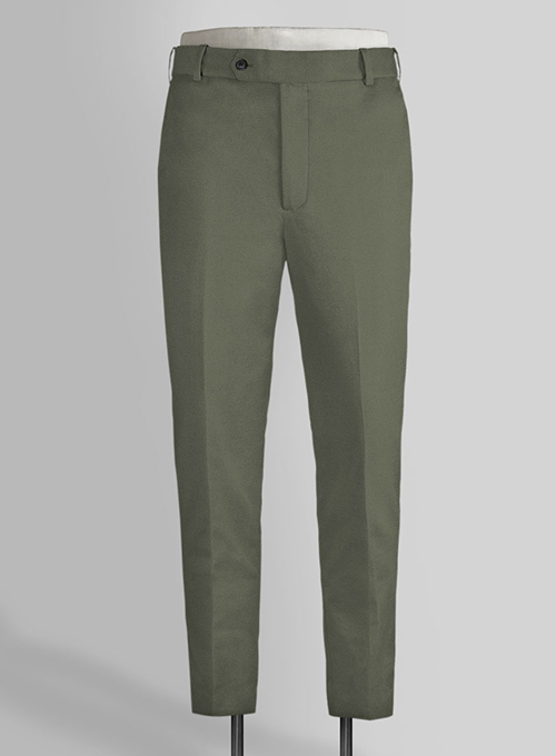 Stretch Summer Olive Green Chino Suit