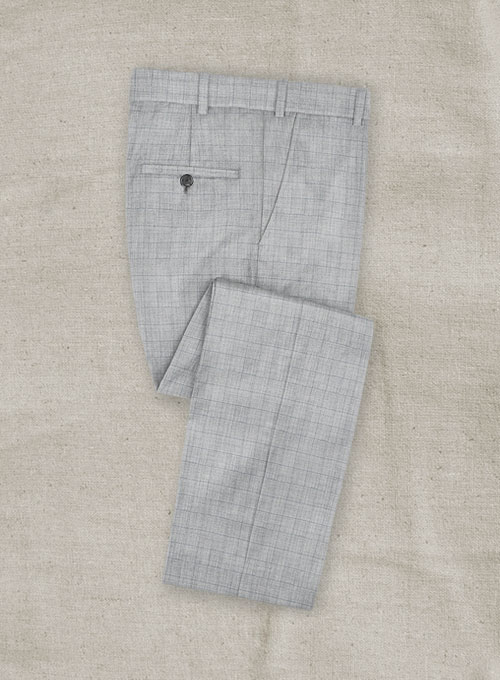 Stretch Boxy Light Gray Wool Suit