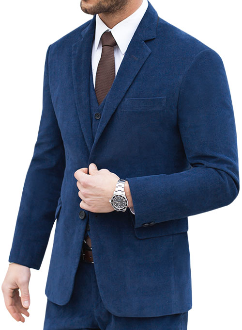 Stretch Cobalt Blue Corduroy Suit : MakeYourOwnJeans®: Made To Measure ...