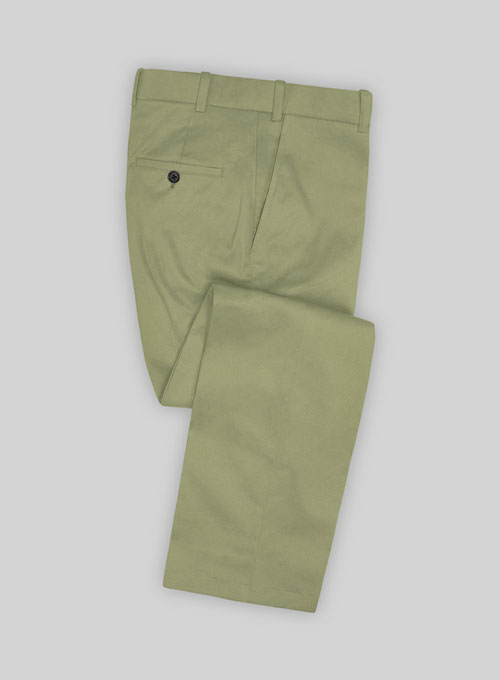 Stretch Summer Army Green Chino Suit