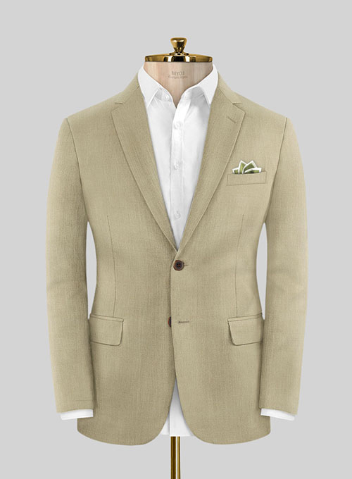 Stretch Khaki Wool Suit