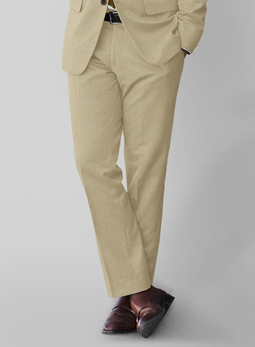 Stretch Khaki Wool Suit