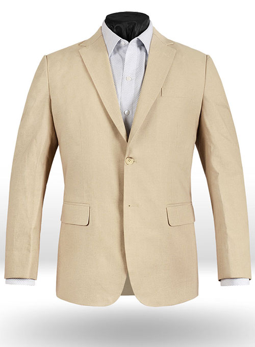 Tropical Beige Linen Suit