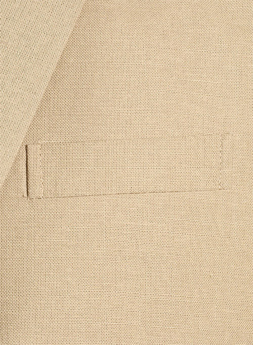 Tropical Beige Linen Suit