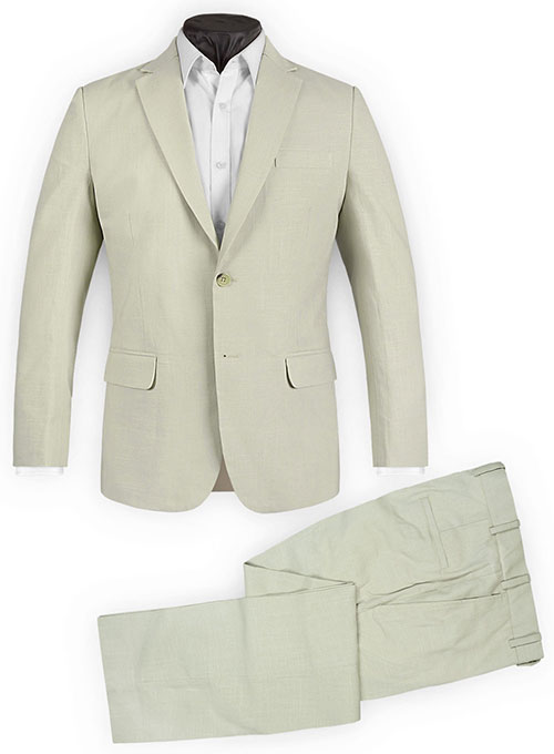 Tropical Light Beige Linen Suit