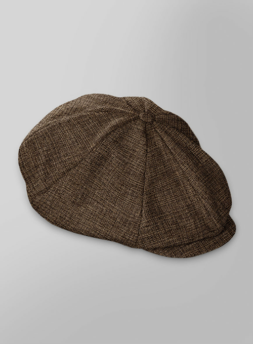 Vintage Glasgow Brown Tweed Newsboy Cap