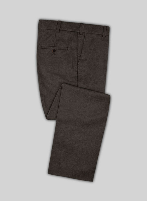 Worsted Dark Brown Wool Suit