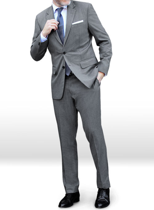 Worsted Mid Charcoal Wool Suit : Made To Measure Custom Jeans For Men ...